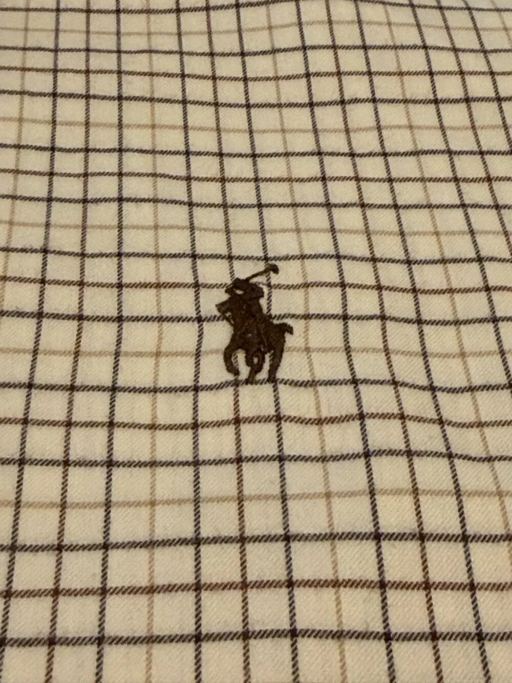 Polo Ralph Lauren Men's Plaid Dress Shirt - Large, Tan/Brown